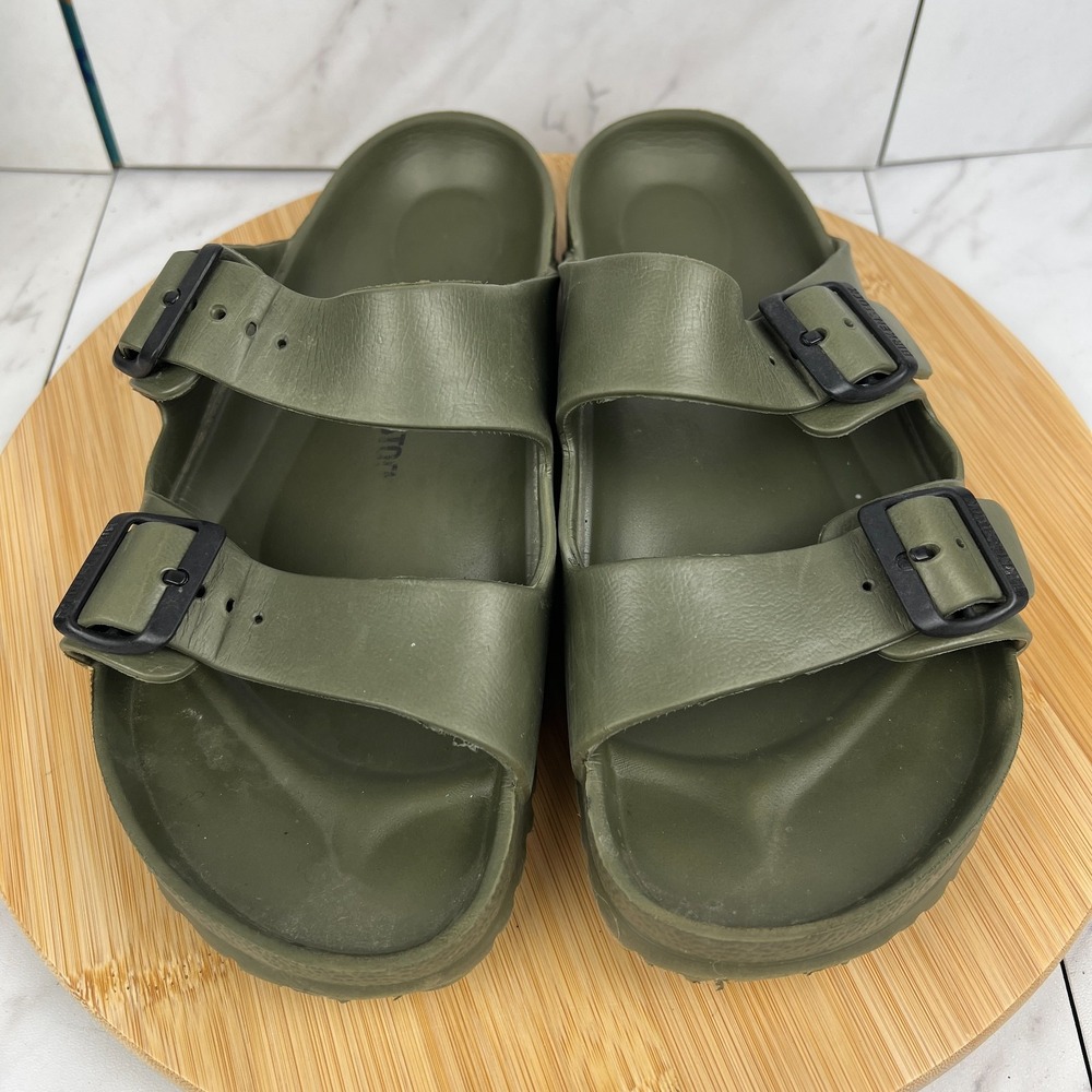 Birkenstock Arizona EVA Mens Size 9 [EU 42] Green Rubber Slides Sandals Shoes - Picture 4 of 10
